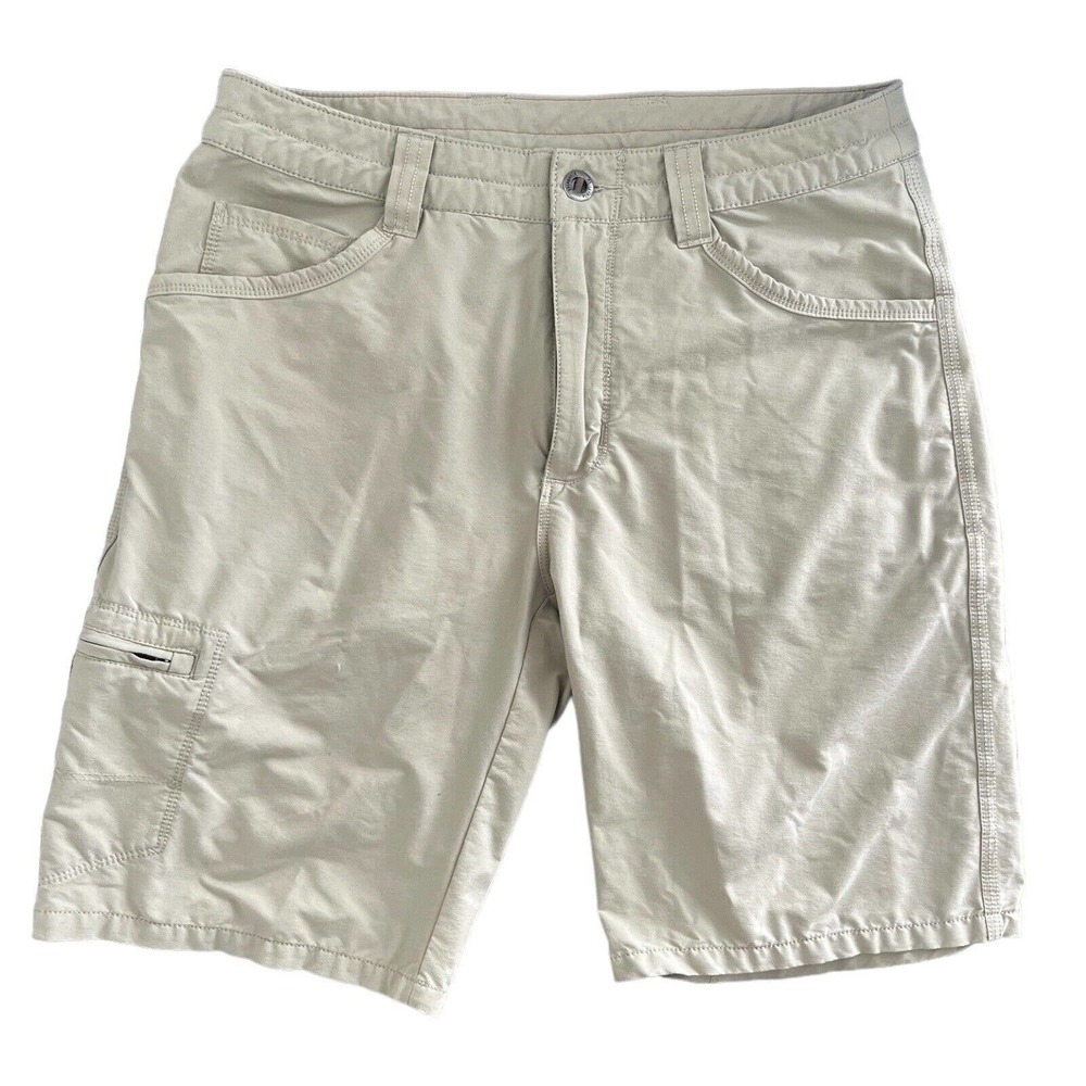Patagonia‎ Mens Quandary Shorts Tan Beige Nylon Stretch Hiking Cargo Size 30